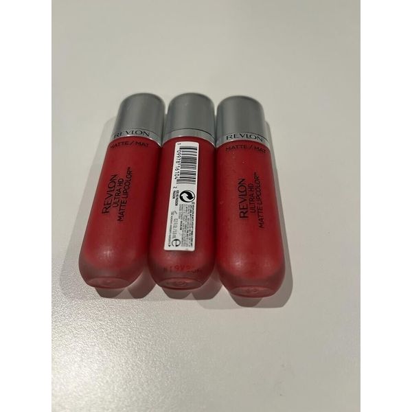 3 PK REVLON ULTRA HD MATTE LIP COLOR 635 HD PASSION 0.2 FL.OZ EA 0.6 FL.OZ TOTAL