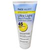 Face Values SPF 45 Ultra Light Dry Touch Sunscreen 6 oz.  READ DESCRIPTION