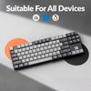 Keychron K1 (Version 6) Low Profile Wireless Mechanical Keyboard TKL, Bluetooth 5.2/Wired QMK Programmable Keys, RGB Backlit with Hot-Swappable Low Profile Keychron Brown Switch for Mac Windows Linux