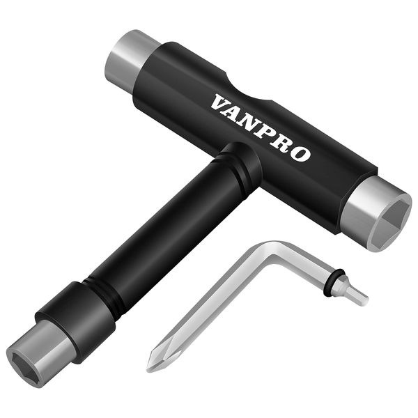 Vanpro All-In-One Skateboard Tool, Universal Carrying, Multi-functional Skateboard Maintenance, Allen Wrench, Philip Screwdriver..