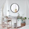 2PCS Round Wall Mirror 18" Circle Bathroom Vanity Mirror with Metal Frame Black