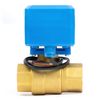 3/4" Brass Motorized Ball Valve - 2 Wire Auto Return, 9-36V AC/DC with 3 Indicator Lights, Normally Closed