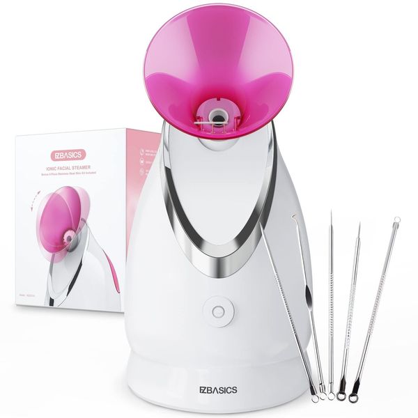 Facial Steamer EZBASICS Ionic Face Steamer for Home Facial, Warm Mist Humidif...