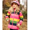 M2C Girls Fleece Lined Jacket Striped Windproof Softshell Windbreaker Pink 4T