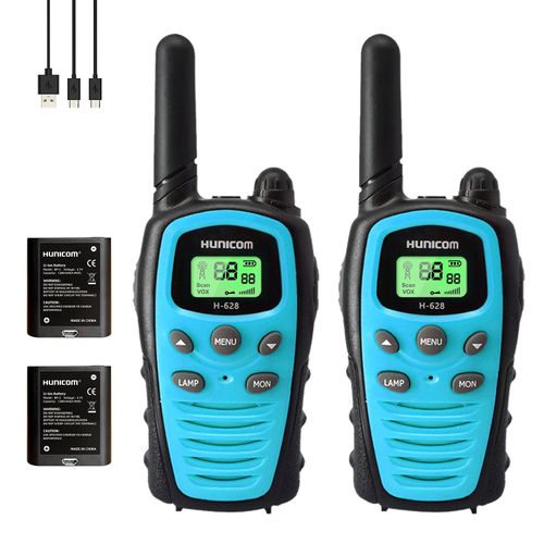 Walkie Talkies Rechargeable for Kids Adults - FRS Two Way Radios Toys Gifts with Flashlight VOX LCD Display Chargeable Li-ion Battery