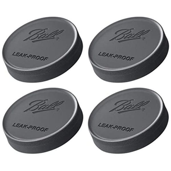 Ball Mason Jar Wide Mouth Plastic Cap Rust Free Replacement Lid (4)