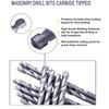 3/16" x 3-1/2" Masonry Drill Bits Carbide Tipped Tapcon Half Flat Shank-10Pcs