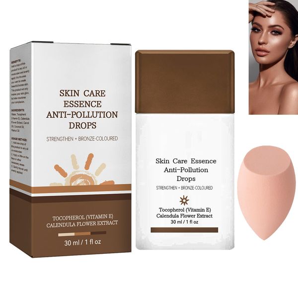 Anti-Pollution Bronzing Drops,Fake Tan Peptide Serums,Serums Liquid Bronzer Cream,Drunks Bronzing Drops Elephant,Bronzing Drops For Face And Body,Bronzing Drops Face with a Beauty Egg