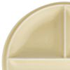 titto P37004 3-Compartment Dish (Round), Light Brown