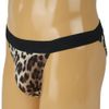 Men's 2-way Leopard Thick Elastic Full Back Brown