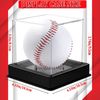 2Pcs Baseball Cube UV Protection Display Case Holder with Built in Stand Clear