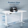 40” White Modern Height Adjustable Electric Standing Desk Home Office Table