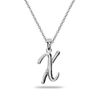 X Letter Initial Alphabet Name Personalized 925 Silver Pendant Necklace