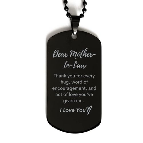 Dear Mother-in-Law, Thank You for Every Hug Dog Tag, for Mother-in-Law, Valentines Birthday Gifts for Mother-in-Law, Mother's Day, Father's Day for Mother-in-Law