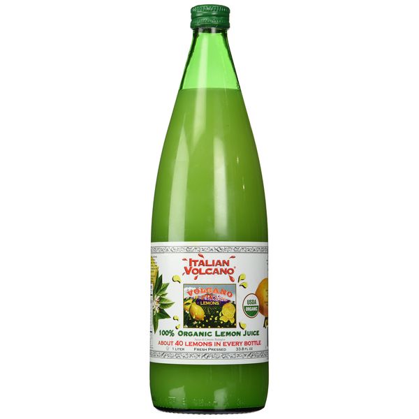 Volcano Bursts Organic Italian Lemon Juice, 33.8 oz