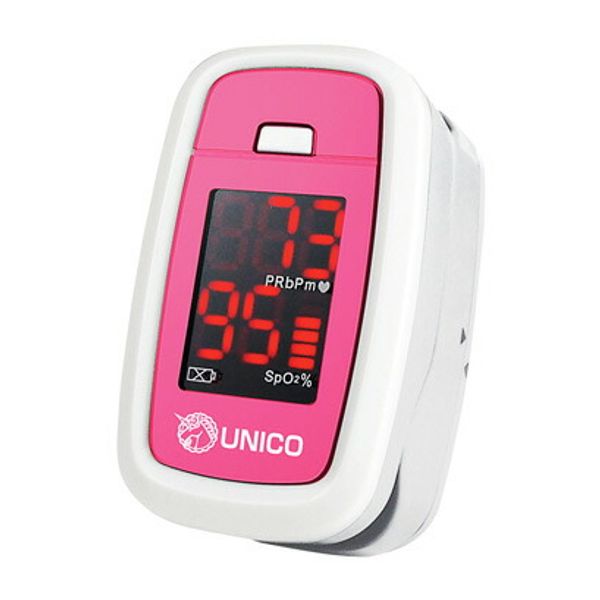 Clearance sale item Pulse oximeter Unico Pulse Light Pink Product size: W115 x D70 x H40mm 1 piece 976045 Nissin Medical Equipment