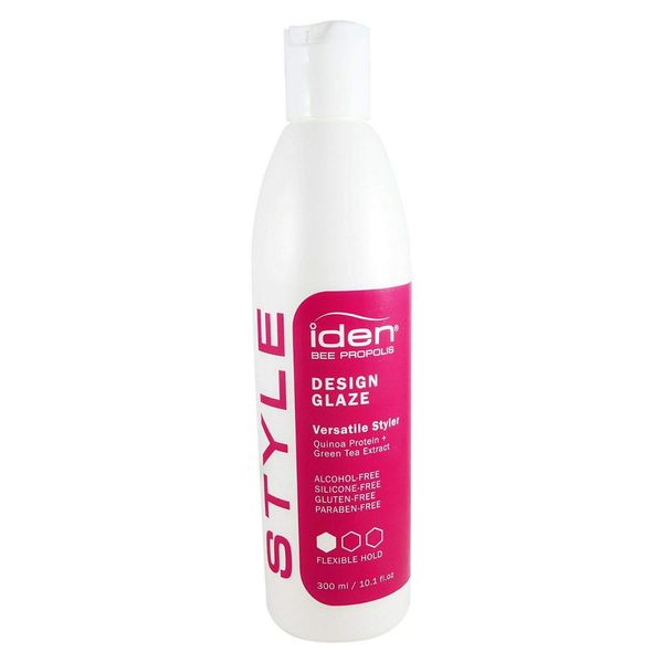 Iden Style Therapy Design Glaze, Styling Liquid, Enhance Curls, Thermal Protection, Quinoa Protein & Green Tea Extract, 10.1 fl.oz