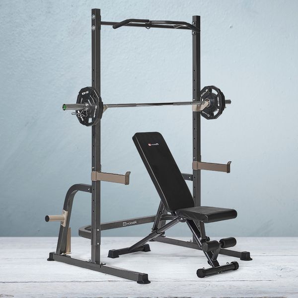 [Exider] Smith Machine EC807 Half Rack Power Lek Squat Track Home Gym Set Bench Press Iron Bar, see detailed description