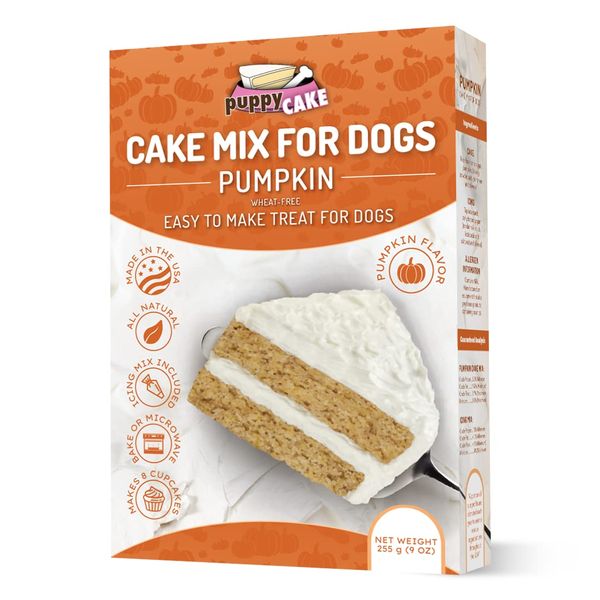 Puppy Cake Pumpkin Cake Mix and Frosting (Wheat-free) for Dogs-9 oz