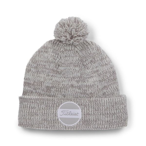 Titleist Junior Boardwalk Pom Pom Beanie, Heather/White