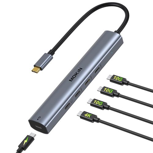USB C to USB C Hub, 4K@60Hz Video Output, 100W PD Charging, 10Gbps Data Transfer, USB4 Multiport Dongle for MacBook Pro, iPad Pro and Type-C Devices