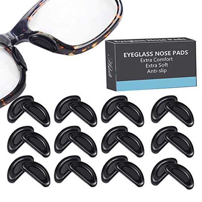 5 Pairs Adhesive Eye Glasses Nose Pads, D Shape Stick on Anti-Slip Soft  Silicone, Adhesive Nose Pads Glasses Nose Pad for Glasses, Eyeglasses and  Sunglasses