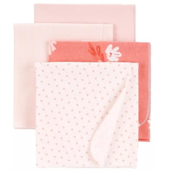 Carter's Baby 4-Pack Receiving Blankets (Pink)