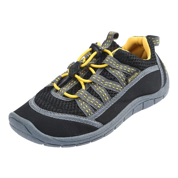 Northside Brille II Hiking Boot, Black/Yellow, 5 M US Big Kid