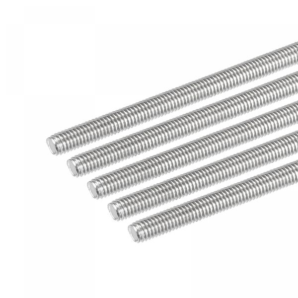 sourcing map 10 Pack M6 x 100mm Fully Threaded Rod 304 Stainless Steel Right Hand Threads Rod Bar Studs Clamps and U-Bolts