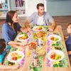 DPKOW Easter Decorations, 5pcs Easter Table Runner Place Mat He is Risen, Fabric Washable Easter Tablecloth Place Mat Spring Tablecloth Easter Dining Table Decorations Easter Party Decoration Supplies
