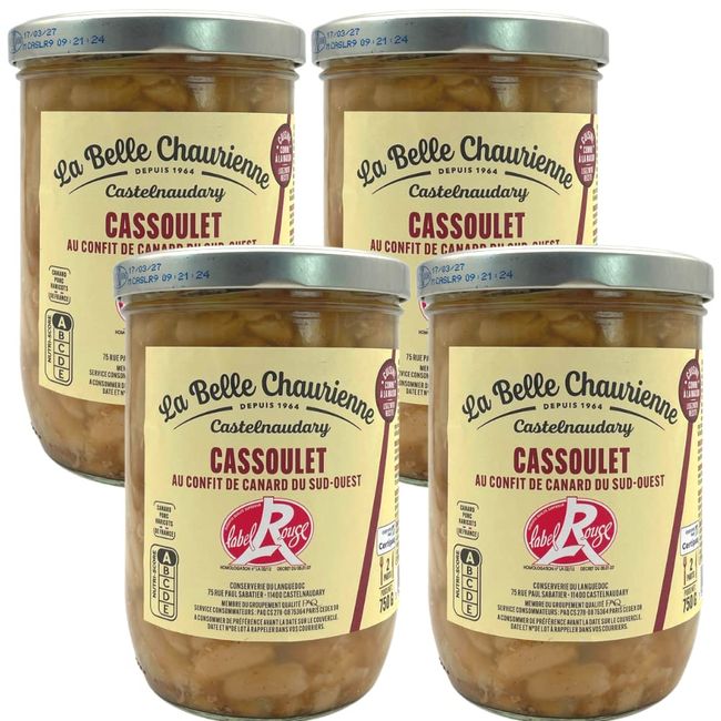 La Belle Chaurienne Label Rouge Confit Duck Cassoulet 750g x 4