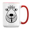 Giftme Space Hopper Retro Mug, Nostalgia Mug, Unique 15oz Ceramic Mug. (Red Inside)