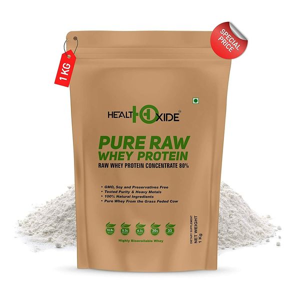 Healthoxide Organic 80% Raw Whey Protein Powder (1kg) FREE DELIVERY