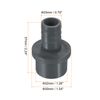 PATIKIL UPVC Reducer Pipe Fitting 32mm OD 20mm Barbed, Straight Coupling Adapter Connector, Grey
