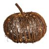 Mud Pie Thanksgiving Small Light-Up Rattan Pumpkin