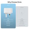Onvis Matter Smart Plug, Thread Smart Socket Works with Apple HomeKit, Alexa, Google Home, SmartThings, Control & Automate Appliances, Schedule & Timer, Fast Responsive, 13A/250V (2)
