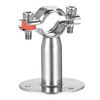 sourcing map Wall Mount Ceiling Mount Pipe Support, 304 Stainless Steel Adjustable Pipe Strap Clamp for 32-34mm Pipe 2pcs