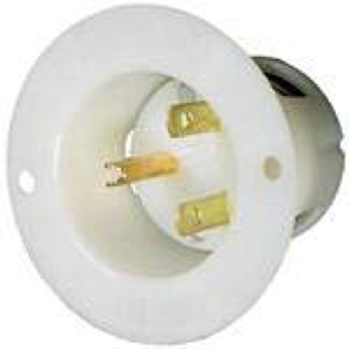 HBL5678C, FLG-Inlet, 15A 250V, 6-15P, WH