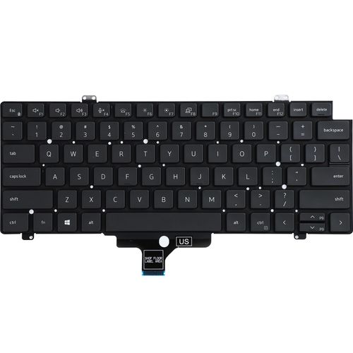 Keyboard with Backlit Replacement for Dell Latitude 7420 7430 7520 7530 5420 5421 5430 5431 5440, Precision 3470 3480 Series Laptop P/N:0MV4X8, US Layout Backlight