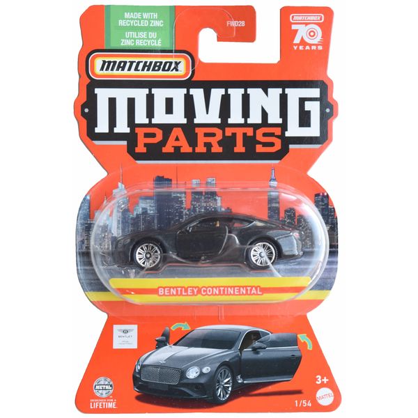 Matchbox Bentley-Continental, Moving Parts 1/54