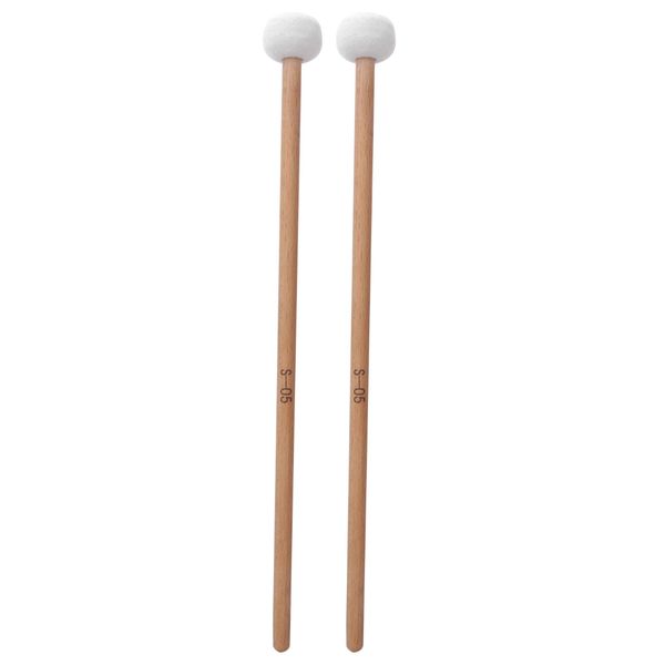 Drum Hammer, 2Pcs Drum Mallet Hammer Weiß Filz Pauke Snare Drum Musikinstrument Zubehör