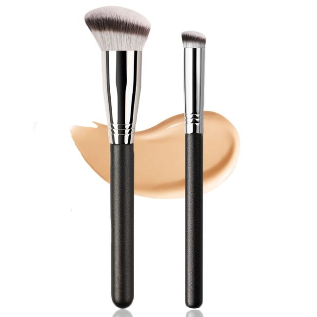 Foundation Pinsel und Concealer Pinsel Foundation Make up Pinsel Kabuki Schminkpinsel zum Mischen von Flüssige Foundation, Creme, Puder, Rouge