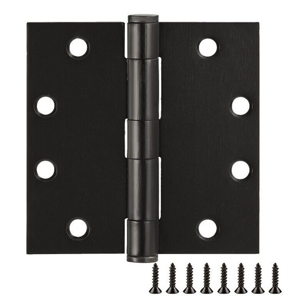 Stainless Steel Door Hinge in Oil Rubbed Bronze 4 1/2 in 5/8 in Radius 6 Pack