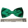 Satin Solid Color Hair Bow Collection (Emerald Green, Alligator Clip)