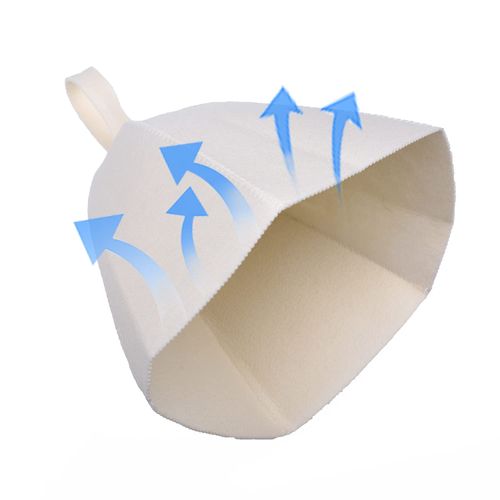 NAUZE 2Pcs Sauna Hair Felt Hat Sauna Accessories Shower Cap Hair Production Thermal Insulation Cap A Hat Used in The Sauna (White)