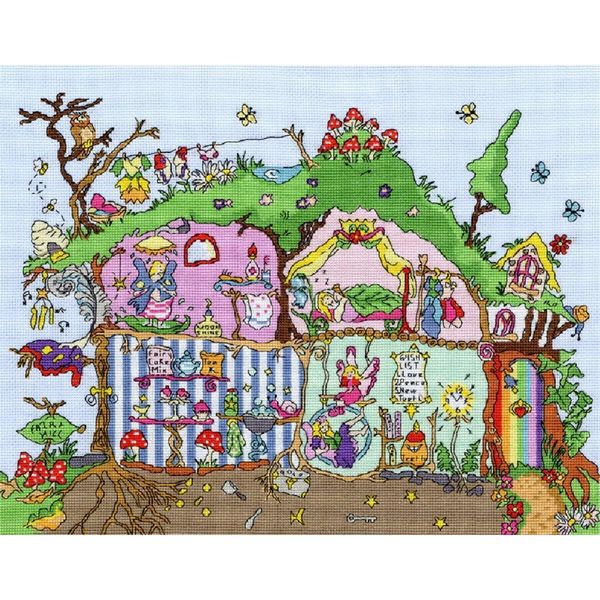 Bothy Threads Cross Stitch Kit - Cut Thru' Fairy Hill