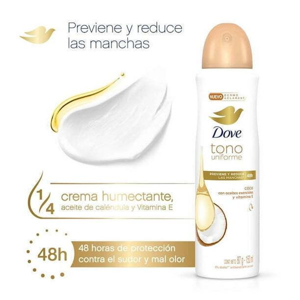Dove tono uniforme deodorant spray 150 ml