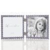 4x4 Silver Metal Sparkle Double Frame - Midnight Blue