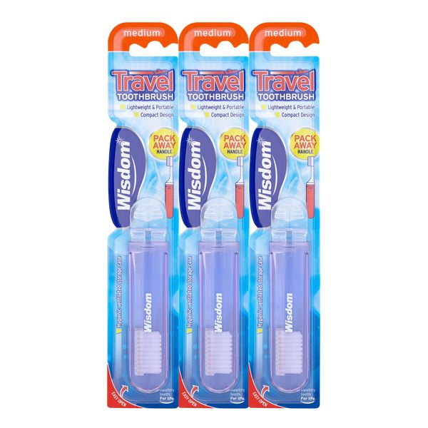 Wisdom Travel Toothbrush - Pack of 3