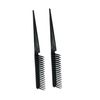 Amelia Beauty Products 3 Row Styler Brush, 7 in | Hair Styling Comb | Travel Hairbrush for women | Rat Tail Comb for Detangling (Black)